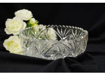 Duża kryształowa misa – ręcznie szlifowany kryształ, misa dekoracyjna vinta
