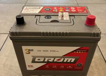 Akumulator Grom Efb Start&Stop 65Ah 670A Japan Prawy Plus