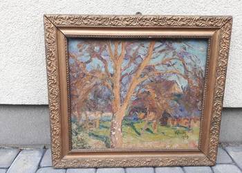 Obraz olejny oryg. 100% sklejka 53x45cm sygnowany KLUK 39