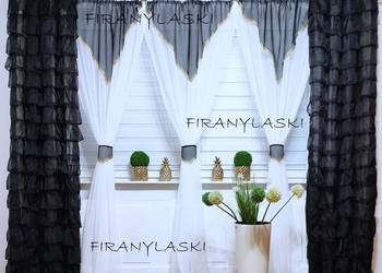 Firana 400x250 firany białe czarne złote cyrkonie