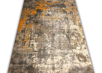 NOWOCZESNY DYWAN 120X170 CARLO 4330 GREY MUSTARD GĘSTE RUNO DO WNĘTRZ