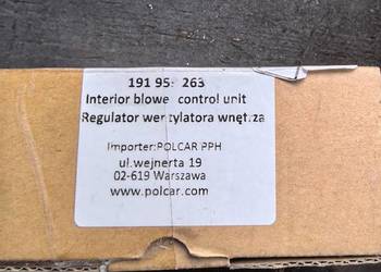 Regulator wentylatora nagrzewnicy golf jetta mk2
