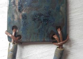 Naszyjnik ceramiczny ręcznie wykonany.