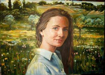 Portret olejny ręcznie wykonany na płótnie