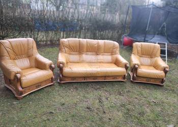 Komplet wypoczynkowy skórzany