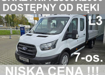 Ford Transit L3 7-os. Skrzynia 2800x2200 Brygadowy Kamera Czujniki Odręki …