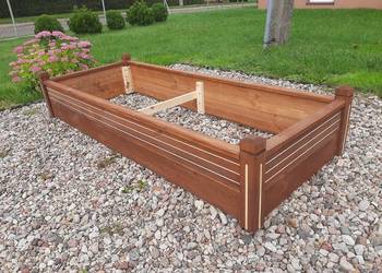 Obrzeże mogiły,obudowa grobu cmentarna, nowa, ryflowana