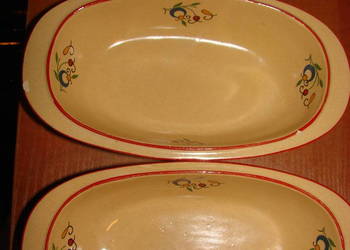 Bolesławiec wzór kaszubski półmiski PRL