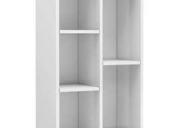 Regał na książki/szafka wysoki połysk biały 50x25x80 cm WM-800168
