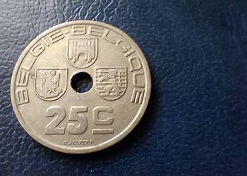 Stare monety 25 cent 1938 Belgia