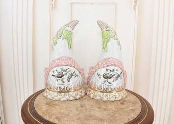 Dwie Porcelanowe Donice Wazony Konsole na Ścianę - Konsola Porcelana