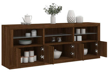 Szafka z oświetleniem LED brązowy dąb 1815x37x67 cm WM-3209008