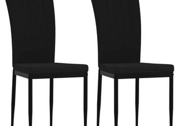 Krzesła stołowe 2 szt. czarne obite aksamitem WM-326099