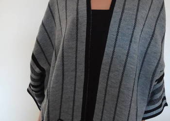 Kardigan Rainbow,sweter szaro czarny,r L-XL