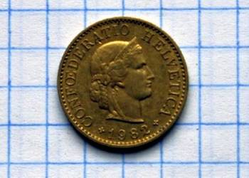 5 RAPPÓW ( 5 CENTYMÓW ) 1982 ROK - SZWAJCARIA