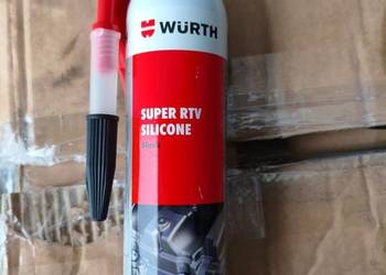 WURTH SILIKON SUPER RTV CZARNY MASA 200ML 260C