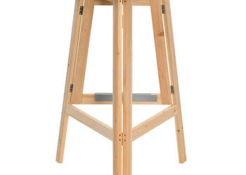 Składany stolik barowy 78 cm drewno jodłowe WM-45532