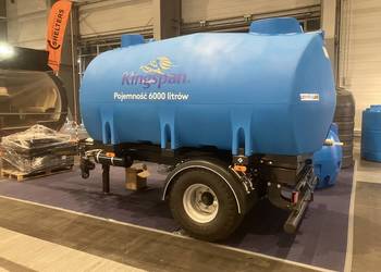 Duży zbiornik 6000L na wodę pitną z przyczepą Metal Fach