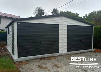 Garaż 7x6 poziomy panel RAL 9010 , RAL 7016. Konstrukcja ocynk. Najtaniej!!