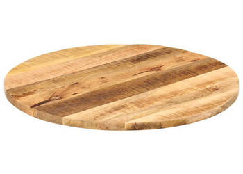 Blat stołu Ø 70x15 cm okrągły surowe lite drewno mango WM-370009