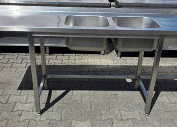 Zlew 2 Komorowy z Dziurą Na Odpady 230/65/85 cm M.983 N.