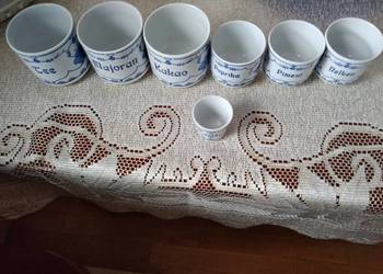 Pojemniki do przypraw-porcelana - Kahla - 6 sztuk + 1