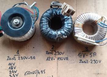 Transformator okrągły -toroidalny napięcie 230V/ 12V, 17V/ i inne