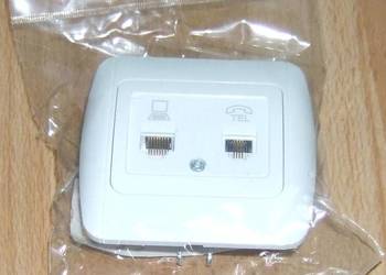 Gniazdko RJ-45 i RJ-11 - nowe Gniazdko RJ-45 i RJ-11 - nowe