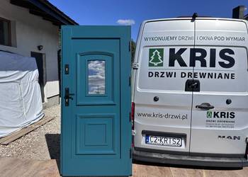 DRZWI ZEWNĘTRZNE U 1,2 ciepłe powietrze dostępne od ręki RAL6004 PRAWE
