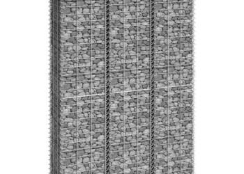 Wysokie donice gabionowe 3 szt. 30x30x150 cm żelazo WM-151250