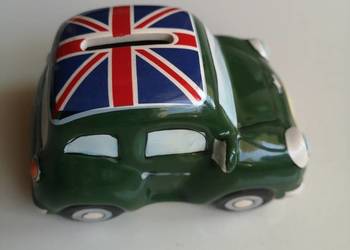 Skarbonka ceramiczna Mini Cooper vintage