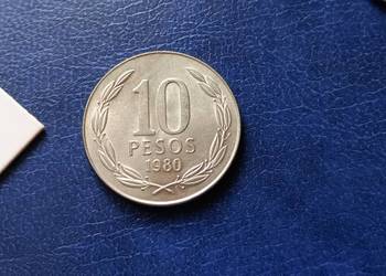 Stare monety 10 peso 1980 Chile