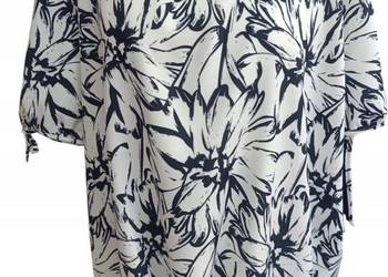 BLUZKA DAMSKA Z WIĄZANIEM | WZORY KWIATOWE LUZ, STYL rozm 52 -biust 134cm