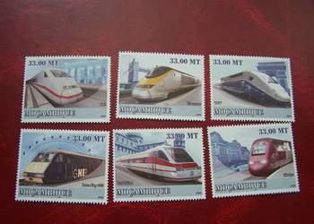 Mozambik 2009 MNH Transport, Kolej, Nowoczesne pociągi