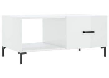 Stolik kawowy biały o wysokim połysku 90x50x40 cm WM-829214