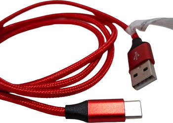 Kabel USB - USB-C, 100cm, Yhyxuil, czerwony (Elektro)