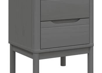 vidaXL Szafka nocna FLORO, szara, 45x39x57 cm, lite drewno sosnowe