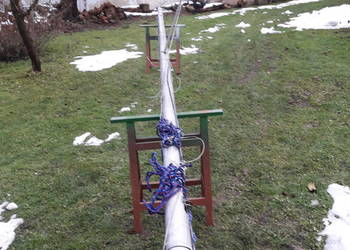 MASZT + BOOM + ŻAGLE z olinowaniem.