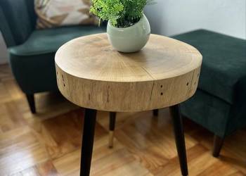 Stolik kawowy z plastra dębu