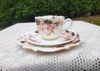Filiżanka trio nr.1828 stara angielska z białej porcelany