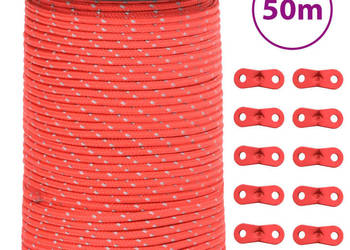 Linka namiotowa z napinaczami elementy odblaskowe 50 m 3 mm WM-4008119
