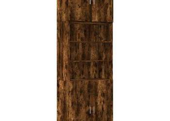 vidaXL Wysoka szafka, przydymiony dąb, 80x42,5x249 cm(SKU3281361)