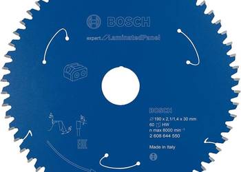 Tarcza Bosch Expert do laminowanej płyty 190mm 60 zębów