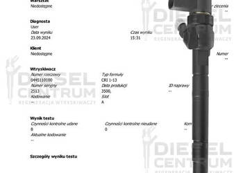 WTRYSKIWACZ BOSCH 0445110100 Mercedes 2.2 CDI
