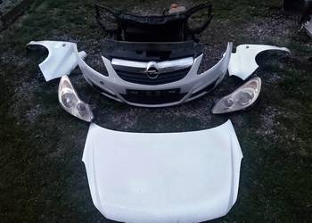 Opel Corsa D 08- KOMPLETNY przód Zderzak Błotniki Maska Lampy Pas Z474