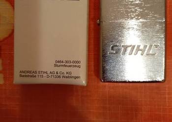 Zapalniczka benzynowa, kolekcjonerska Stihl.