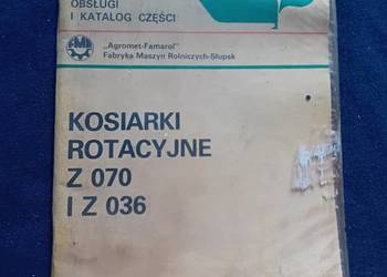 Kosiarki rotacyjne Z 070 i Z 036. Instr. obsługi i katalog części. 1979 r.