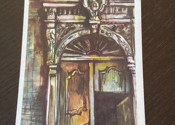 Pocztówka Portal z ulicy Kanonicznej Jan Marcin Szancer Kartka