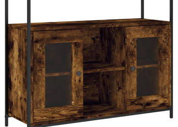Szafka przydymiony dąb 100x35x80 cm materiał drewnopochodny WM-835506