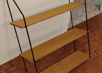 Półka wisząca z Jysk 3 poziomy, drewno naturalne zabejcowane